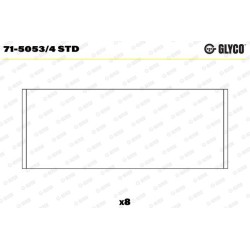 JEU DE COUSSINET DE BIELLE PSA DW10/12 STD (ss ergots / larg 20 )