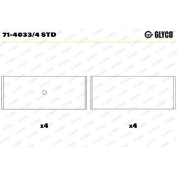 JEU DE COUSSINET DE BIELLE FIAT 1.3 JTD 188A8/9000 STD