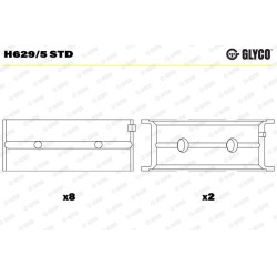 JEU DE COUSSINET DE LIGNE BMW 316/318 M10B18 BMW M3 E30 STD
